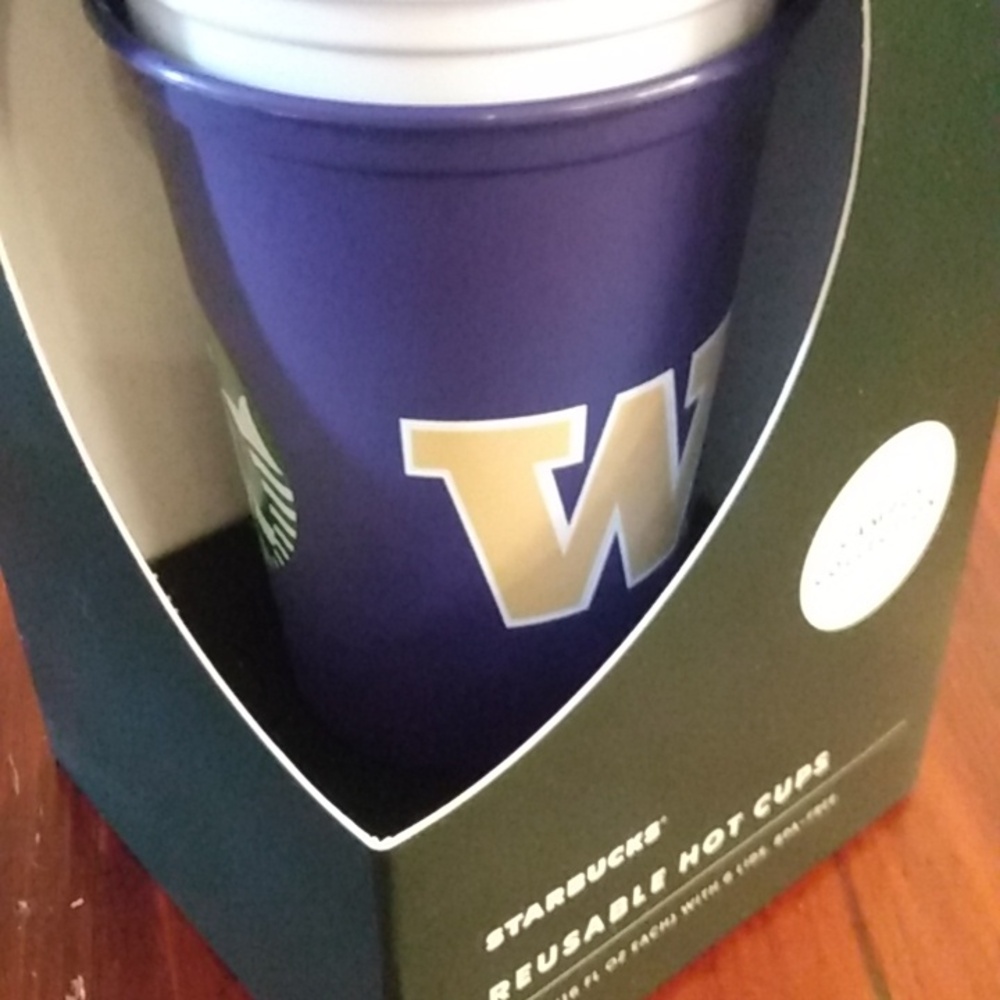 Brand New Limited Edition Starbucks Reusable Hot Cups Washington Huskies 6 - Picture 9 of 11